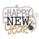 Happy New Year 2 Embroidery | Machine Embroidery Designs by JuJu