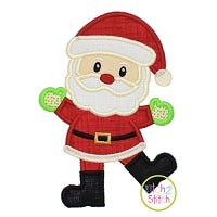 Happy Santa Applique | Machine Embroidery Designs by JuJu