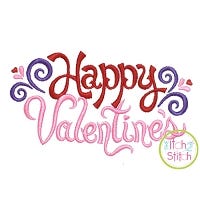 Happy Valentine's Embroidery Design | Machine Embroidery Designs by JuJu