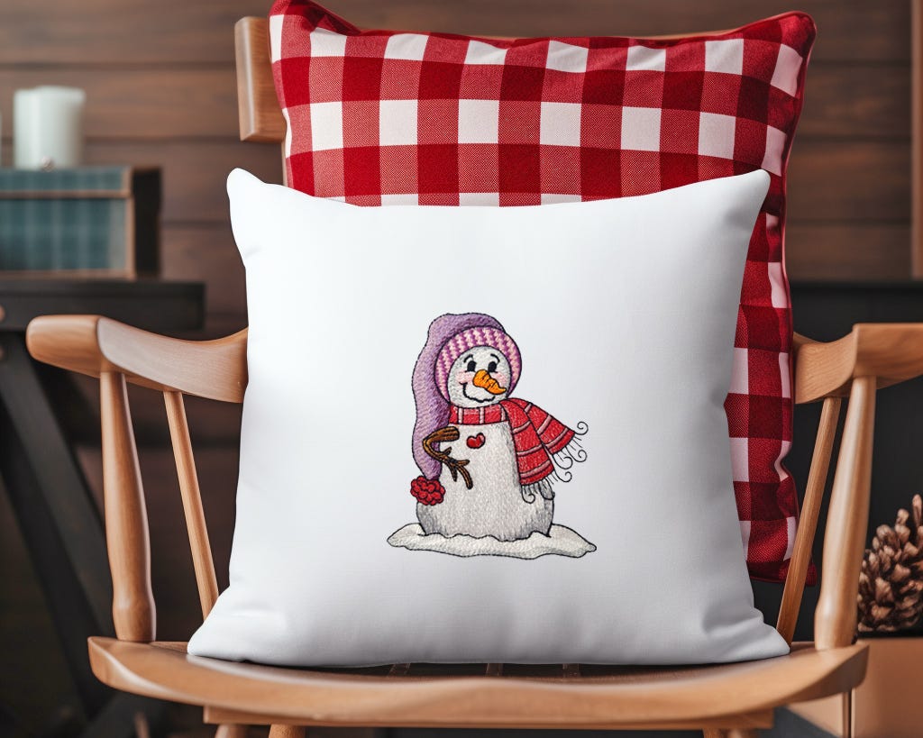 Hat Scarf Heart Snowman | Machine Embroidery Designs by JuJu