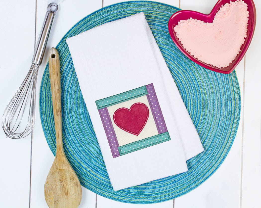 Valentine Heart Applique | Machine Embroidery Designs by JuJu