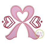 Heart Awareness Ribbon Applique | Machine Embroidery Designs by JuJu