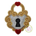 Heart Lock Applique | Machine Embroidery Designs by JuJu