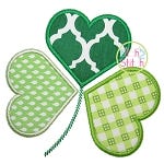 Heart Shamrock Applique | Machine Embroidery Designs by JuJu