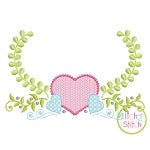 Heart Swag Motif Embroidery | Machine Embroidery Designs by JuJu