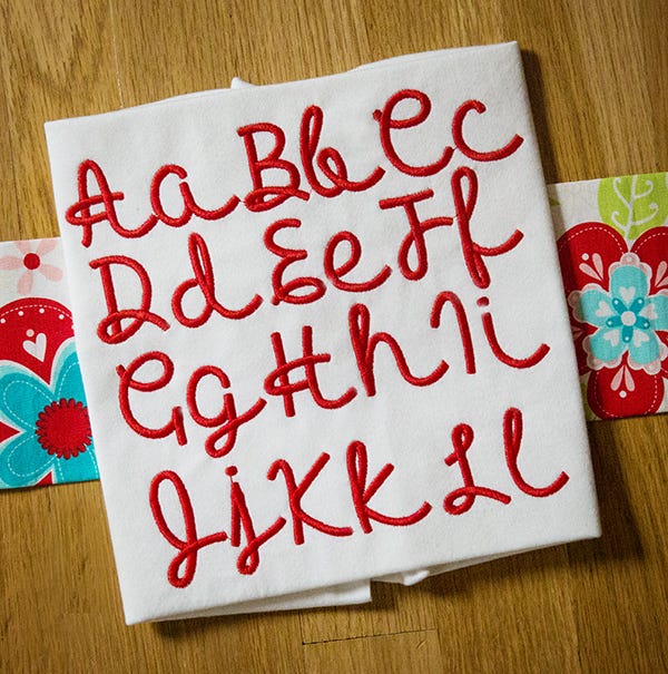 Hello Heartache Font Machine Embroidery Designs by JuJu