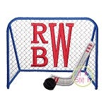 Hockey Goal Applique | Machine Embroidery Designs by JuJu