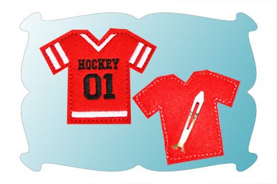 Hockey Jersey Snap Clip Cover In The Hoop