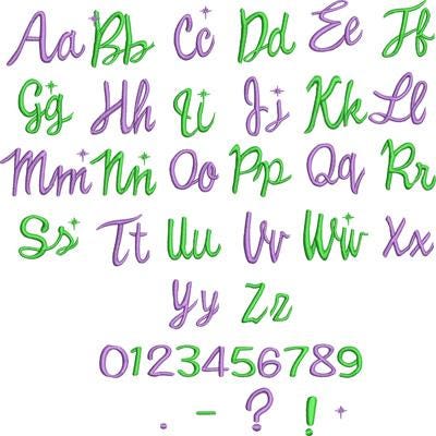 Hocus Pocus Embroidery Font