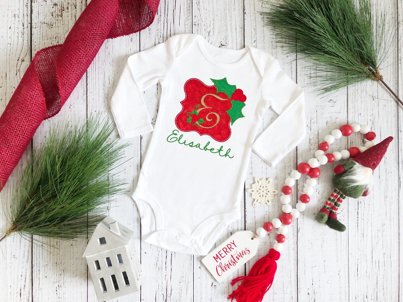 Munchkyms Holly Frame | Machine Embroidery Designs by JuJu