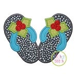 Holly Flip Flops Applique | Machine Embroidery Designs by JuJu