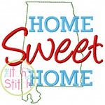 Home Sweet Home Alabama Embroidery | Machine Embroidery Designs by JuJu