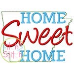 Home Sweet Home Arkansas Embroidery | Machine Embroidery Designs by JuJu