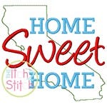 Home Sweet Home California Embroidery | Machine Embroidery Designs by JuJu