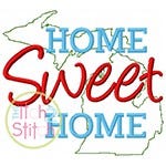 Home Sweet Home Michigan Embroidery | Machine Embroidery Designs by JuJu
