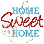 Home Sweet Home New Hampshire Embroidery | Machine Embroidery Designs by JuJu