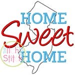 Home Sweet Home New Jersey Embroidery | Machine Embroidery Designs by JuJu