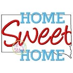 Home Sweet Home South Dakota Embroidery | Machine Embroidery Designs by JuJu