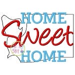Home Sweet Home Washington Embroidery | Machine Embroidery Designs by JuJu