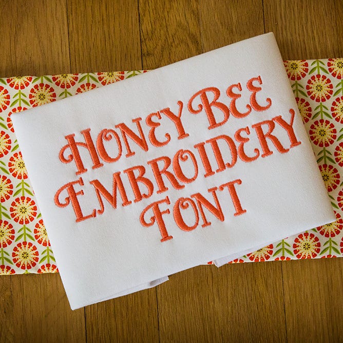 Honey Bee Embroidery Font Machine Embroidery Designs by JuJu