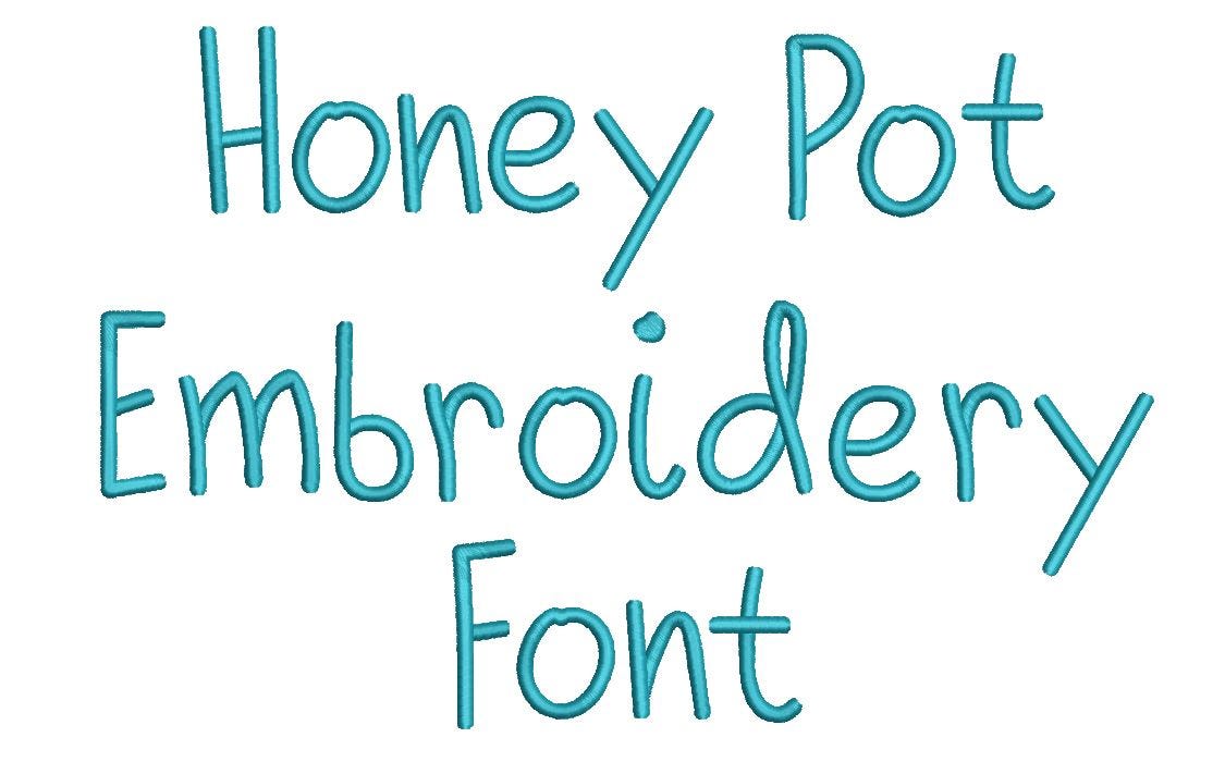 Honey Pot Embroidery Font | Machine Embroidery Designs by JuJu