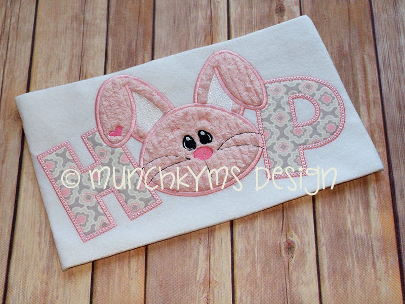 HOP Bunny | Machine Embroidery Designs by JuJu