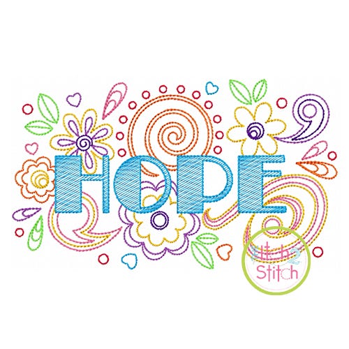 Itch 2 Stitch Hope Doodle Digital Embroidery Machine Designs by JuJu