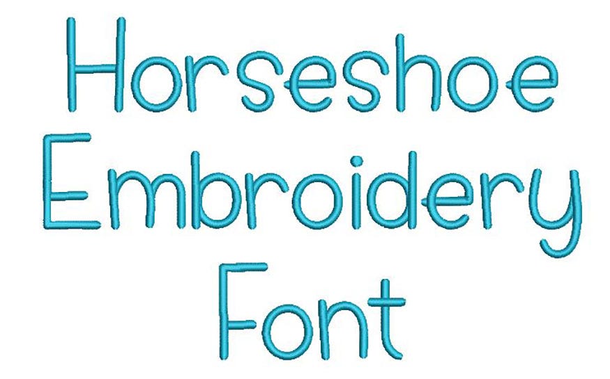 Horseshoe Embroidery Font | Machine Embroidery Designs by JuJu