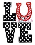 Horseshoe  LOVE Applique | Machine Embroidery Designs by JuJu