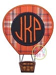 Hot Air Balloon Monogram Applique | Machine Embroidery Designs by JuJu