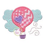 Hot Air Balloon Applique | Machine Embroidery Designs by JuJu