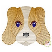 Hound Dog Face Boy Sketch Embroidery | Machine Embroidery Designs by JuJu