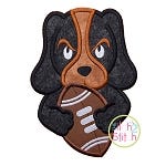 Hound Dog Football Mascot Applique | Machine Embroidery Designs by JuJu