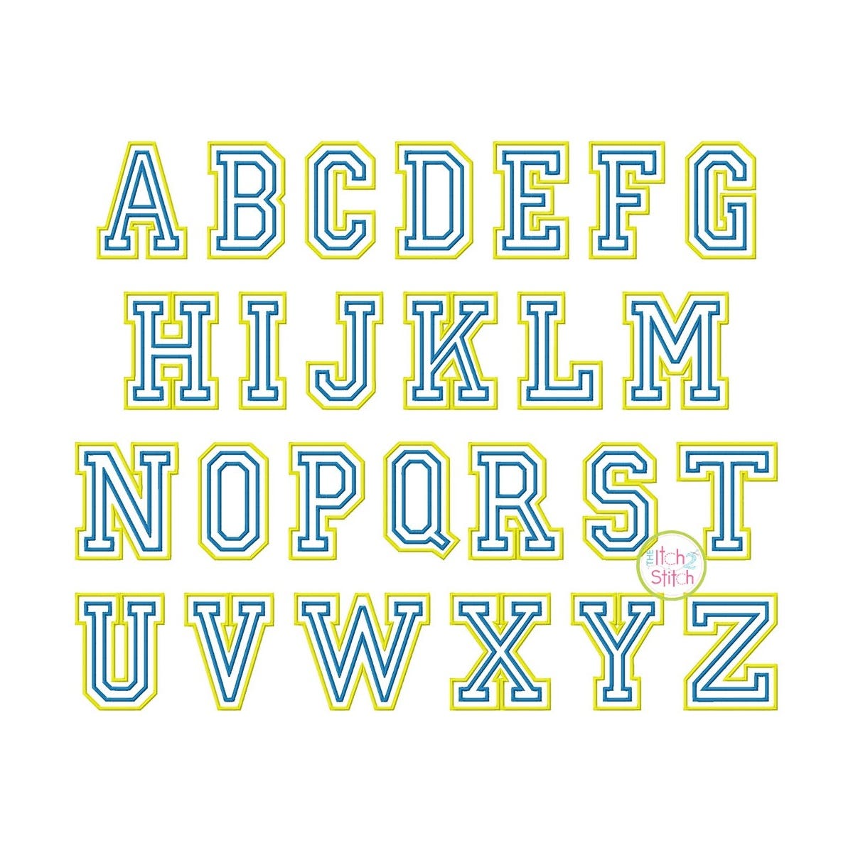 Varsity Embroidery Font Bundle