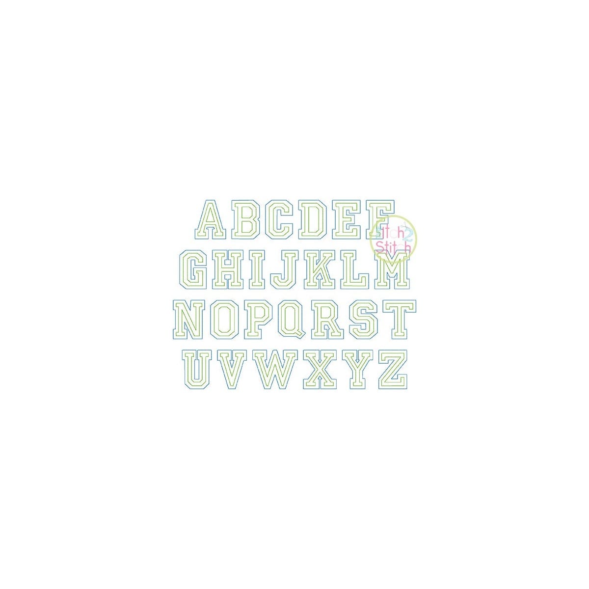 Varsity Embroidery Font Bundle