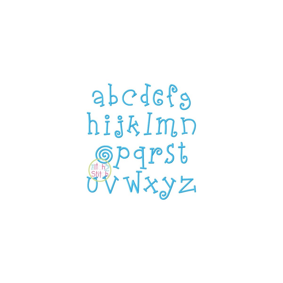 Serif Embroidery Font 2 Bundle