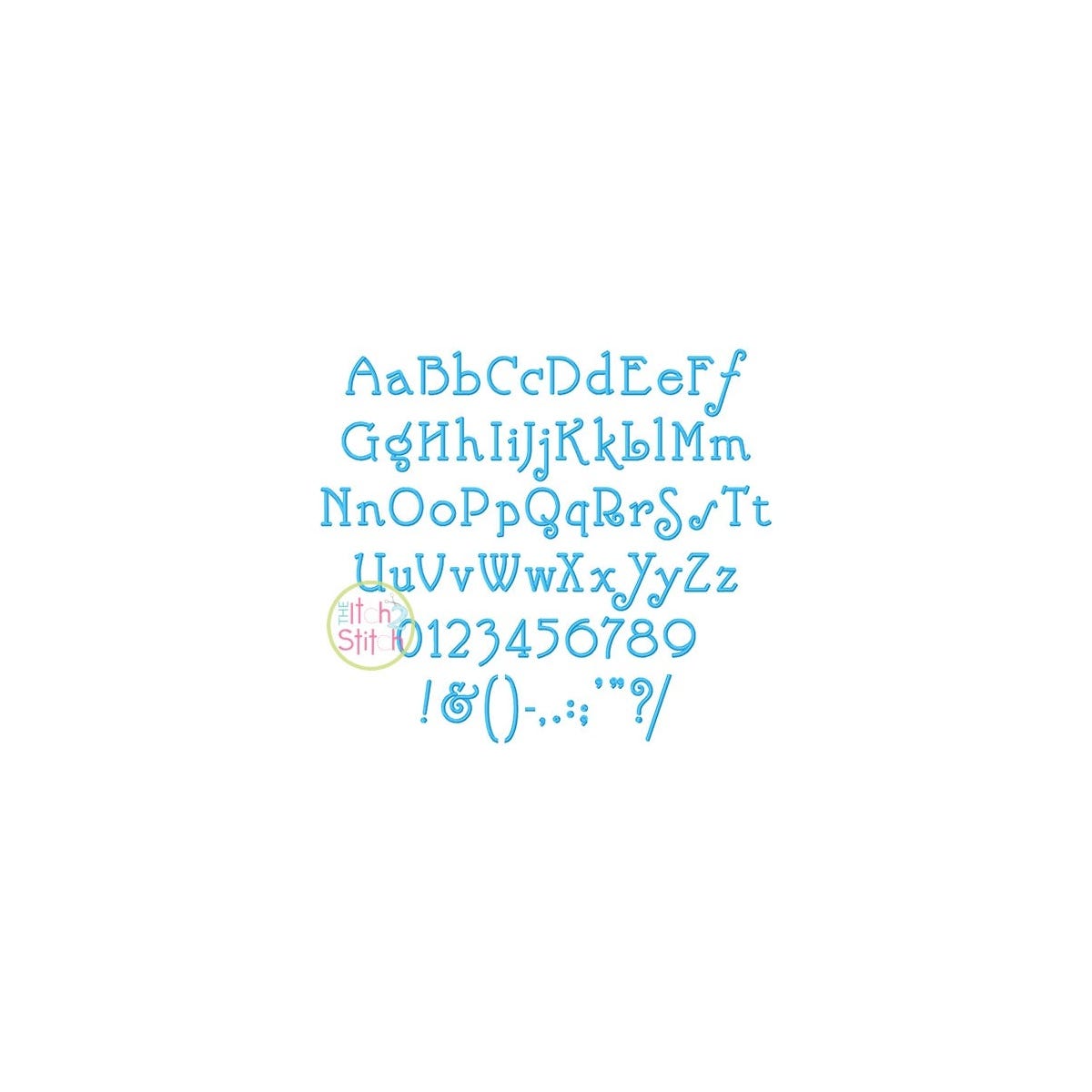 Serif Embroidery Font 2 Bundle