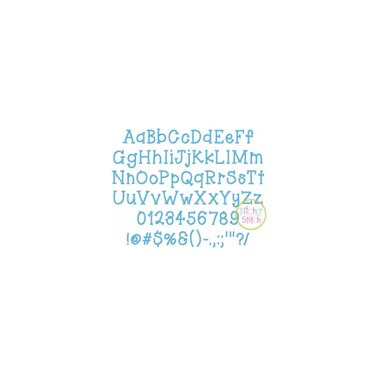 Serif Embroidery Font 2 Bundle