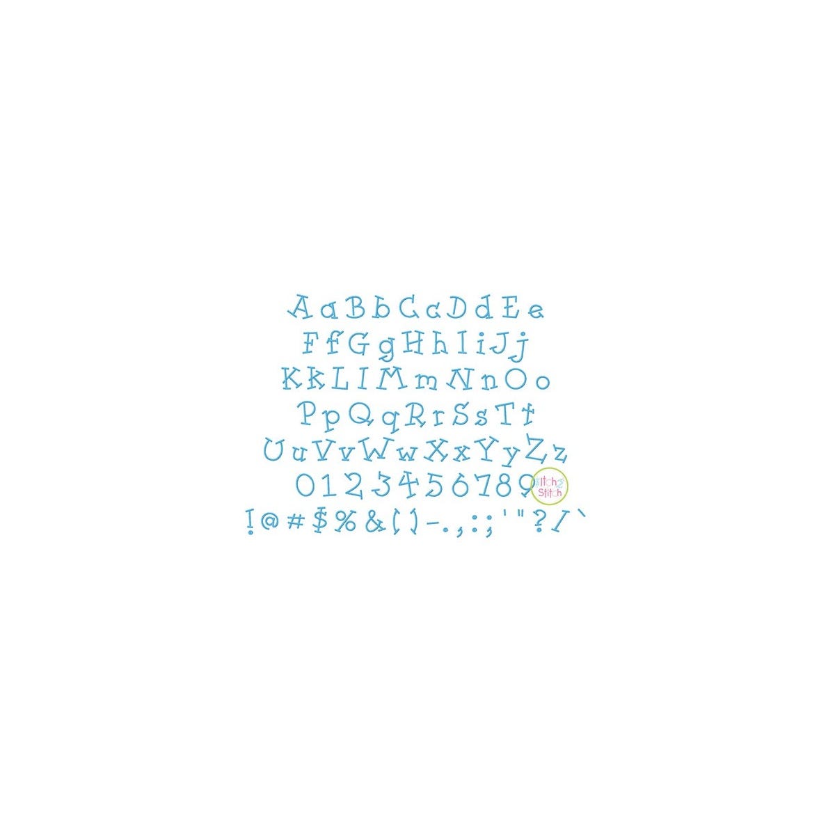 Serif Embroidery Font 2 Bundle
