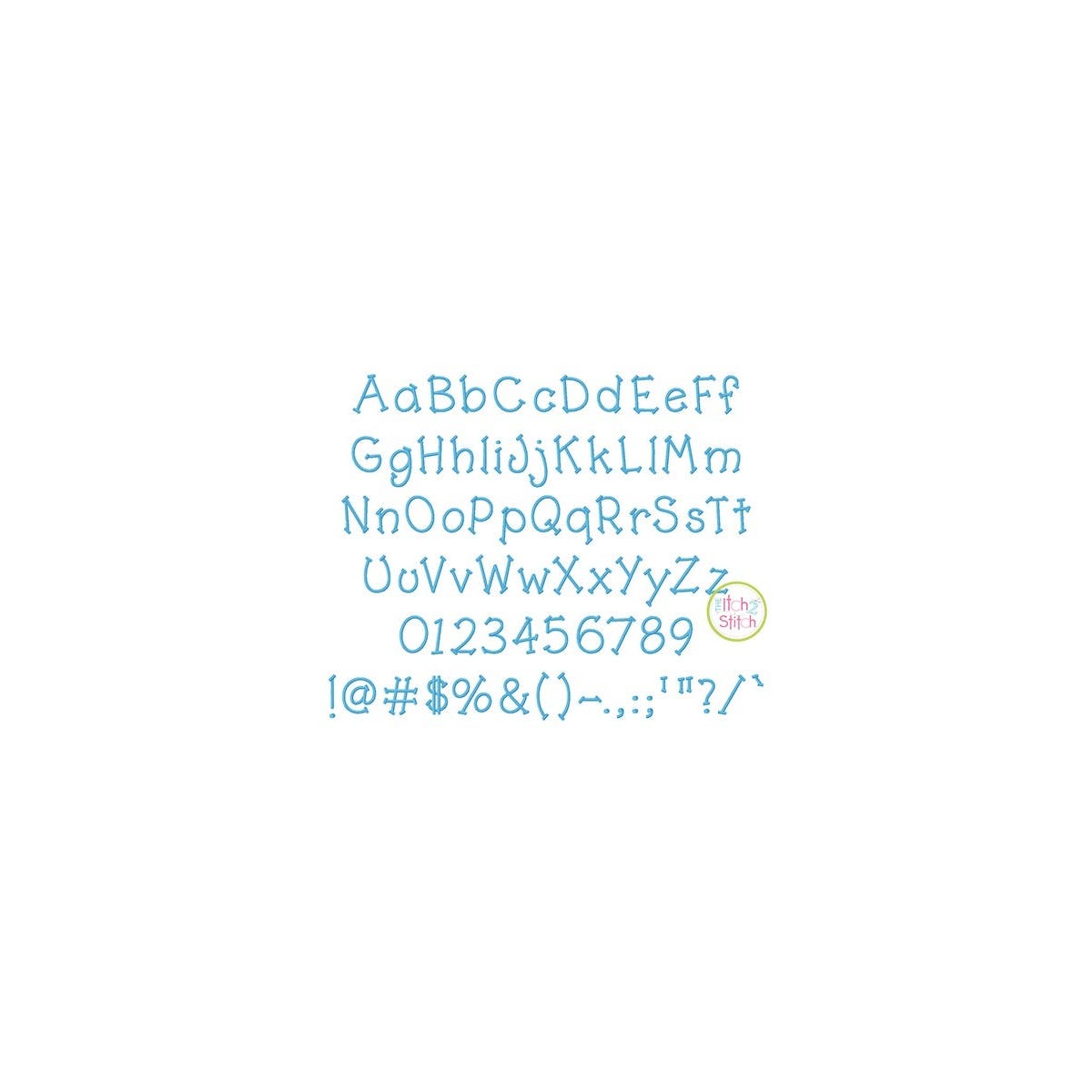 Serif Embroidery Font 2 Bundle