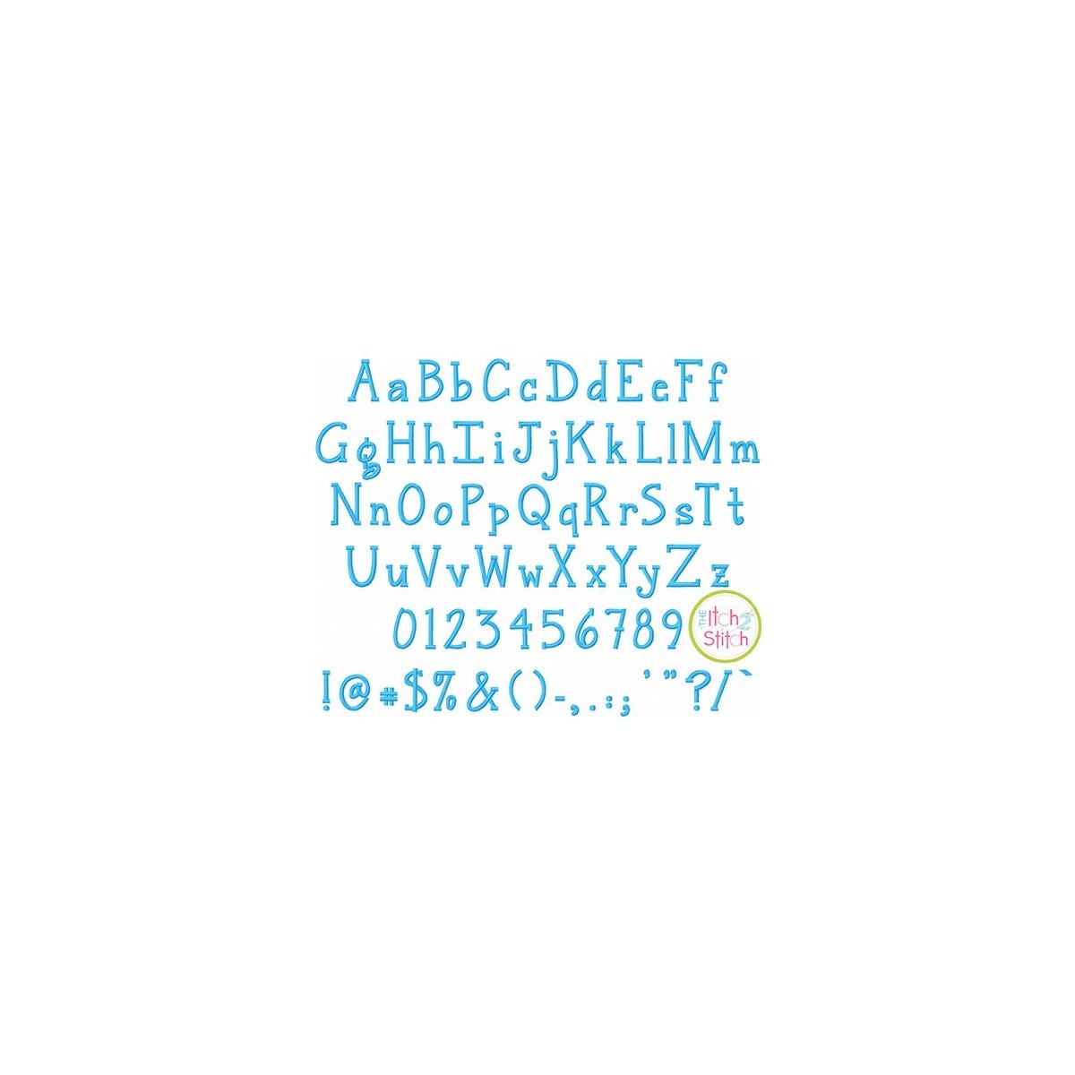 Serif Embroidery Font 2 Bundle