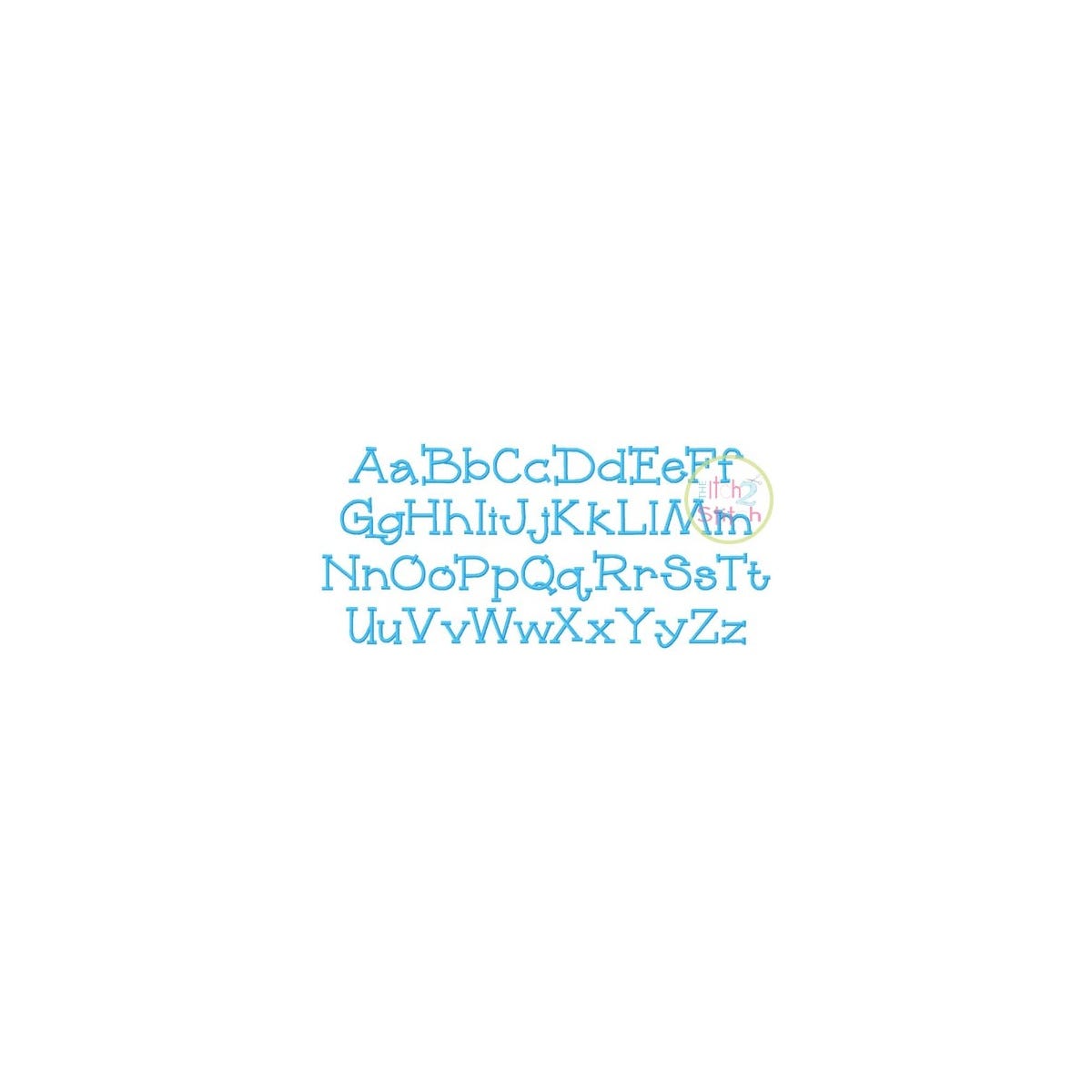 Serif Embroidery Font 2 Bundle