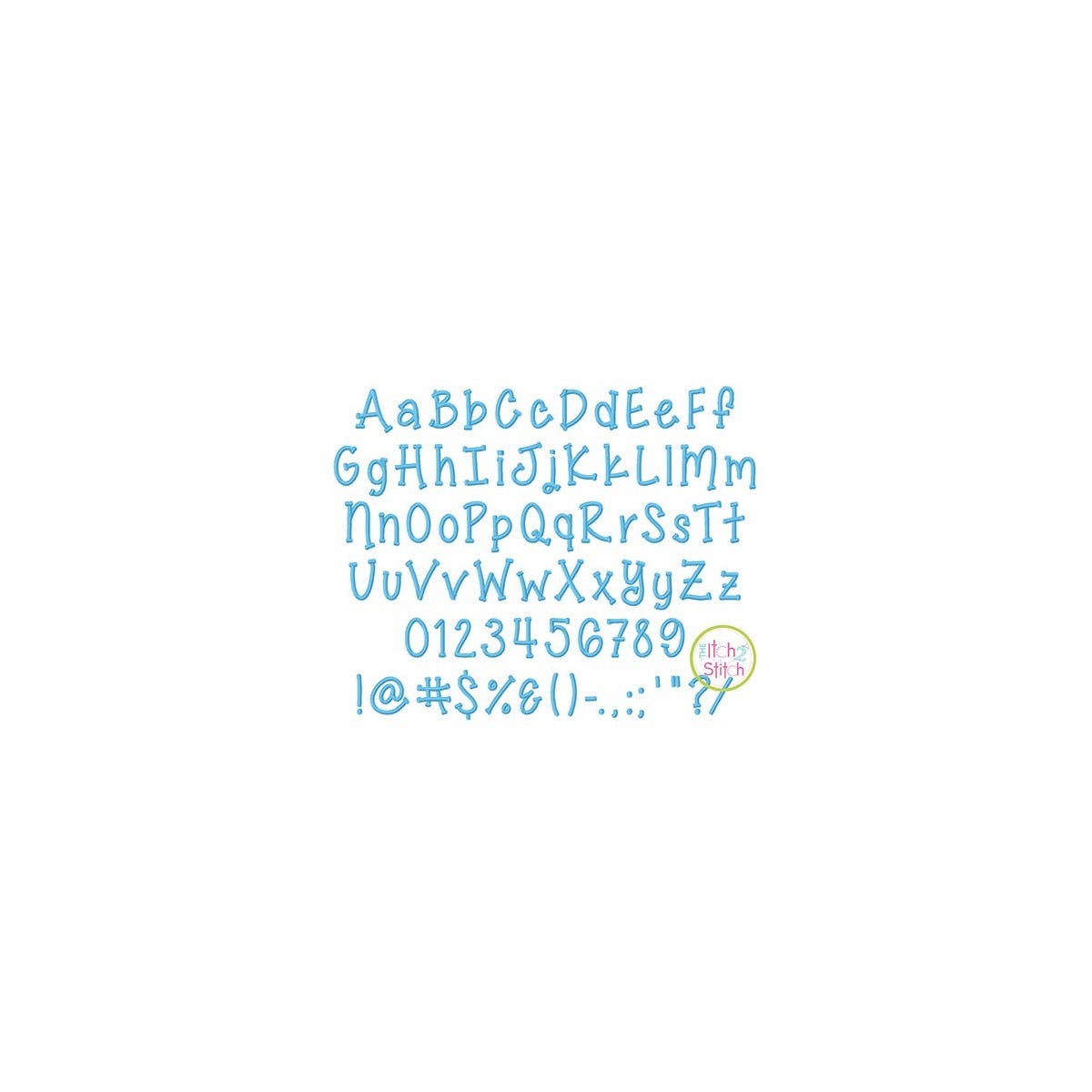 Serif Embroidery Font 2 Bundle