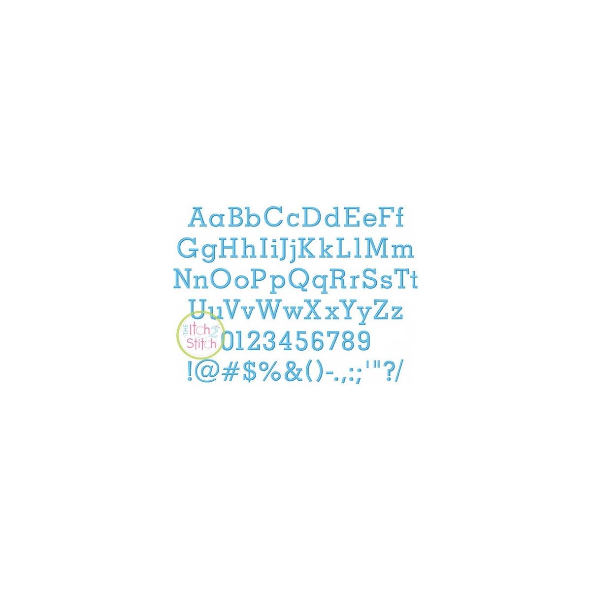 Serif Embroidery Font 2 Bundle