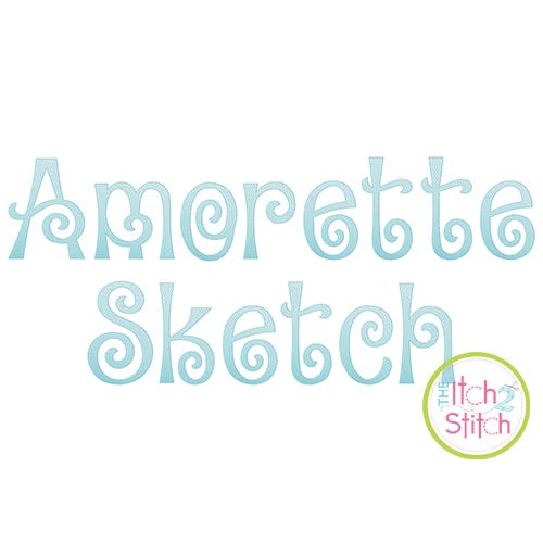 Amorette Sketch Embroidery Font | Machine Embroidery Designs by JuJu