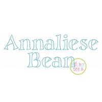 Annaliese Bean Embroidery Font | Machine Embroidery Designs by JuJu