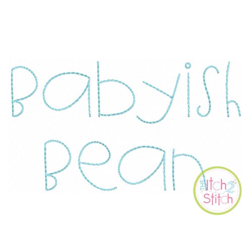 Babyish Bean Embroidery Font | Machine Embroidery Designs by JuJu