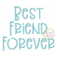 Best Friend Forever Embroidery Font | Machine Embroidery Designs by JuJu