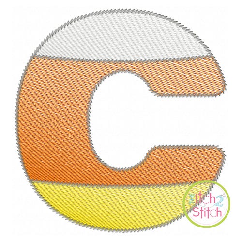 Candy Corn Sketch Embroidery Font | Machine Embroidery Designs by JuJu