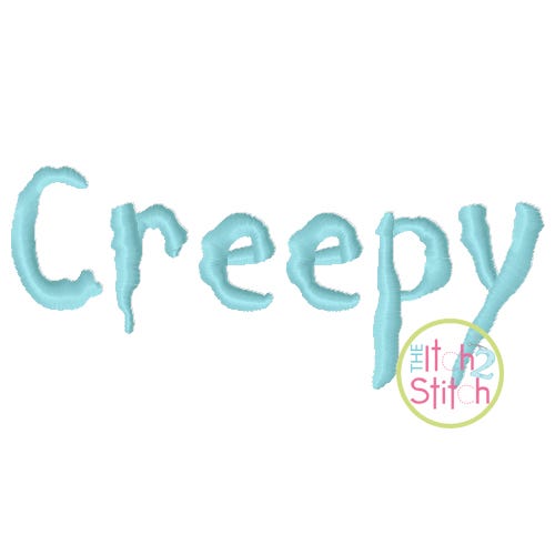 Creepy Halloween Embroidery Font | Machine Embroidery Designs by JuJu